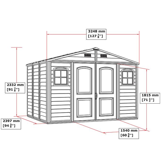 Kertiház Wood Side 10x8,11
