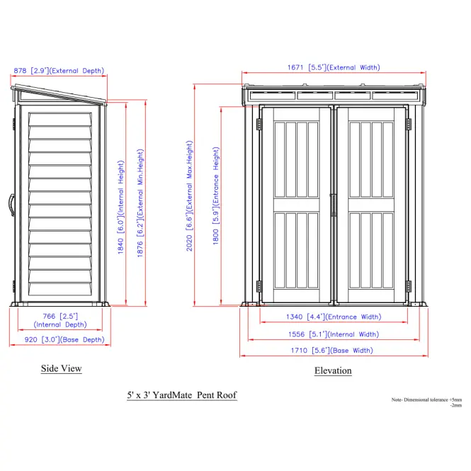 Kertiház Yardmate Pent Plus 5x3,9