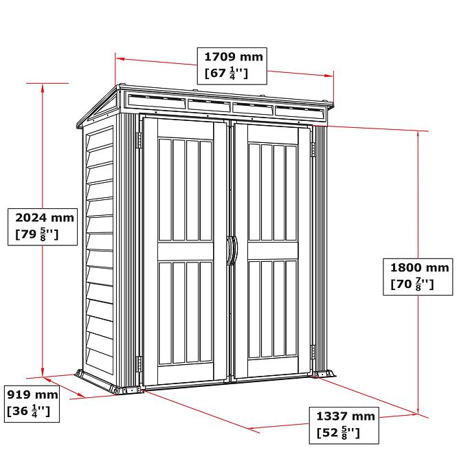 Kertiház Yardmate Pent Plus 5x3,10