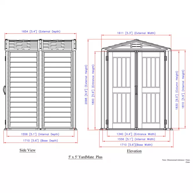 Kertiház Yardmate Plus 5x5