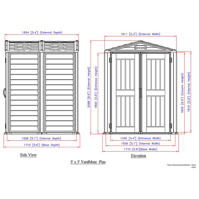 Kertiház Yardmate Plus 5x5