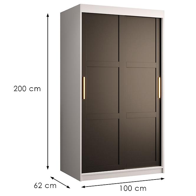 Szekrény Amiro 1 100 fehér/fekete,2