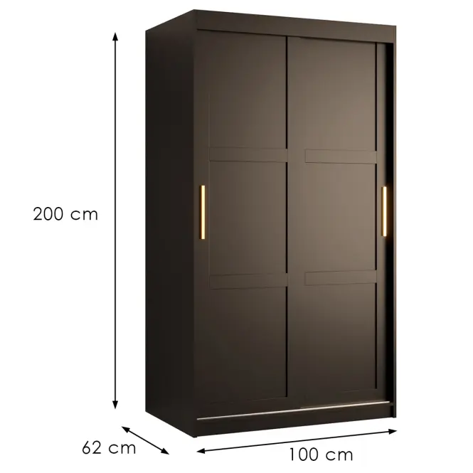 Szekrény Amiro 1 100 fekete/fekete,3
