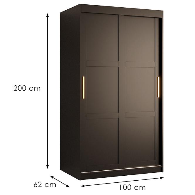 Szekrény Amiro 1 100 fekete/fekete,3