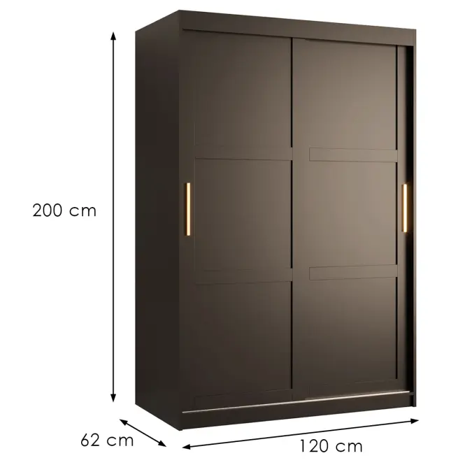 Szekrény Amiro 1 120 fekete/fekete,3
