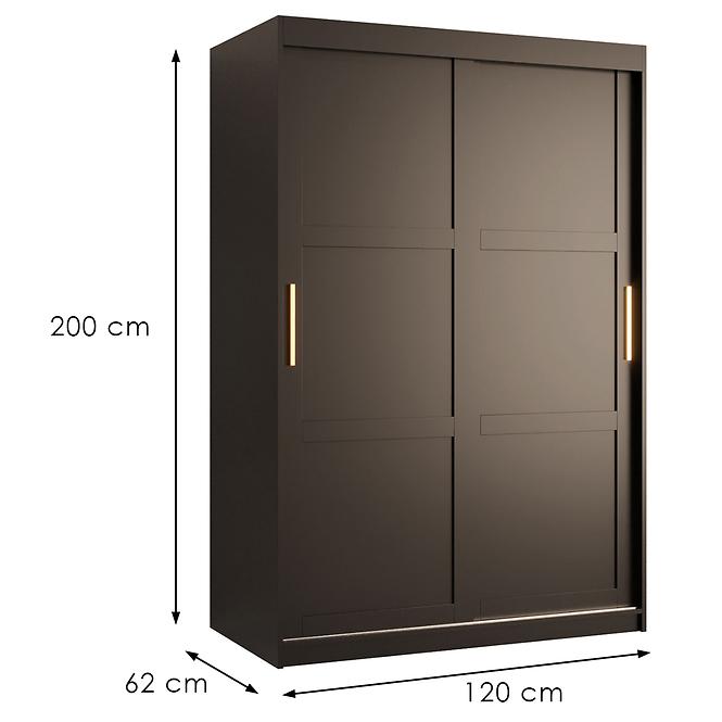 Szekrény Amiro 1 120 fekete/fekete,3