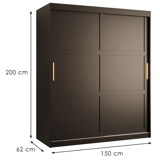 Szekrény Amiro 1 150 fekete/fekete,3