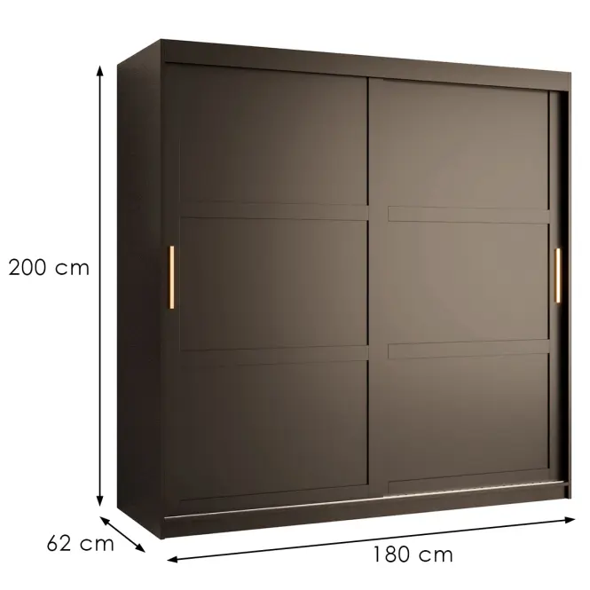 Szekrény Amiro 1 180 fekete/fekete,3