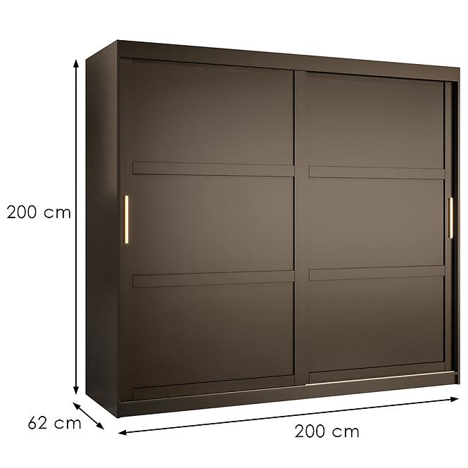 Szekrény Amiro 1 200 fekete/fekete,3