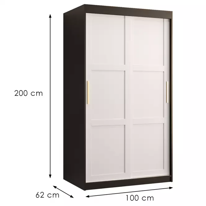 Szekrény Amiro 1 100 fekete/fehér