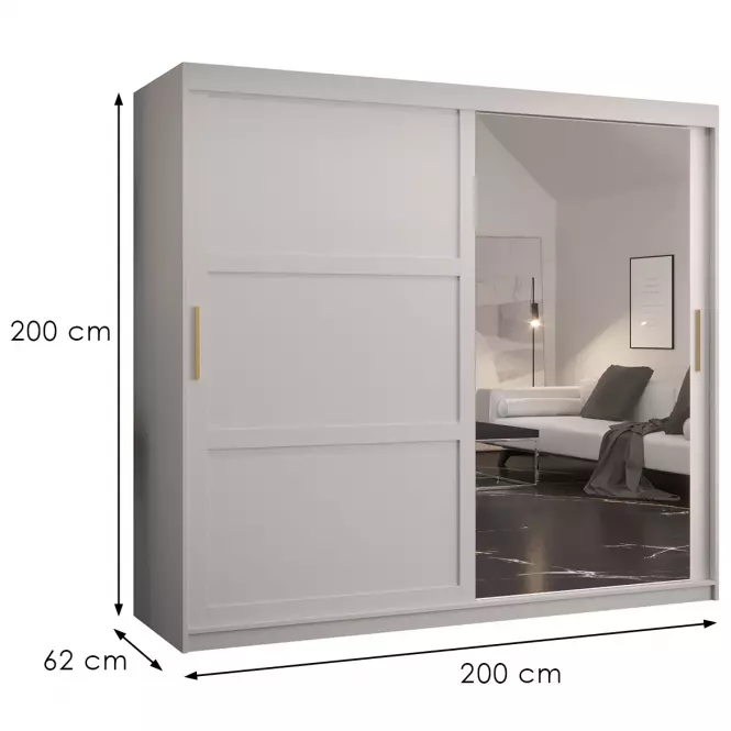 Szekrény Amiro 2 200 fehér/fehér