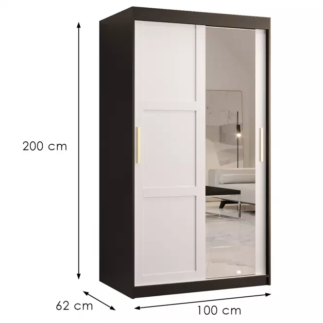 Szekrény Amiro 2 100 fekete/fehér