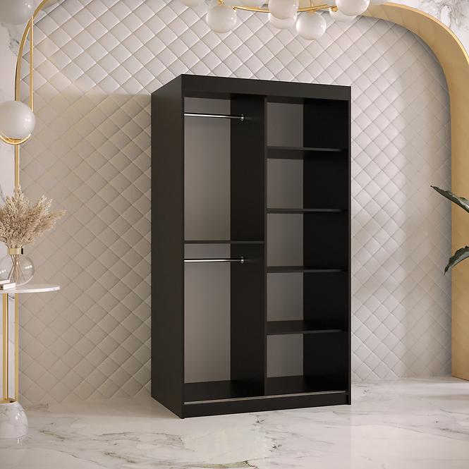 Szekrény Amiro 2 100 fekete/fehér,3
