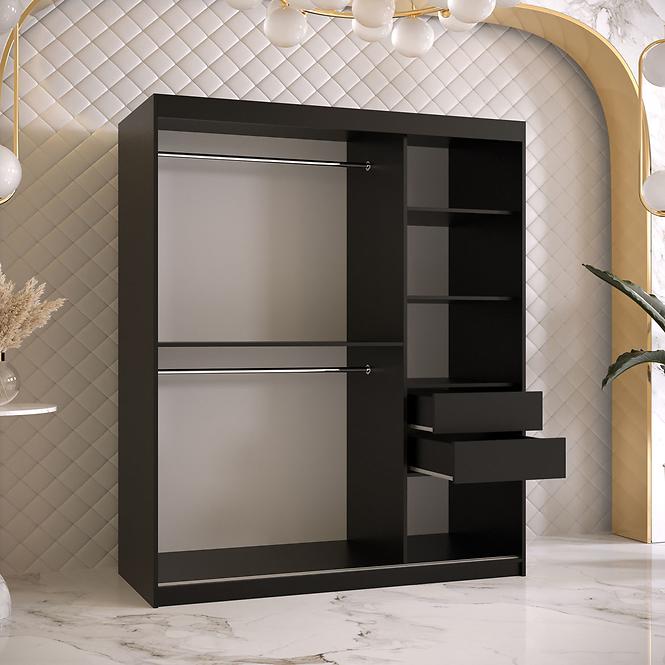 Szekrény Amiro 2 150 fekete/fehér,4