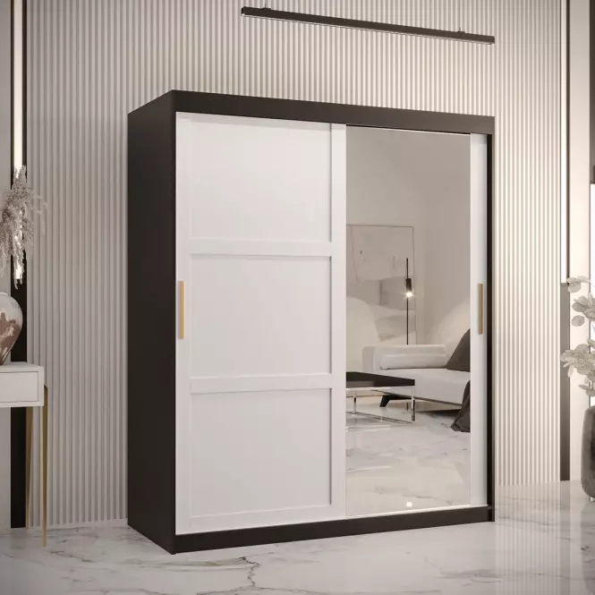 Szekrény Amiro 2 150 fekete/fehér