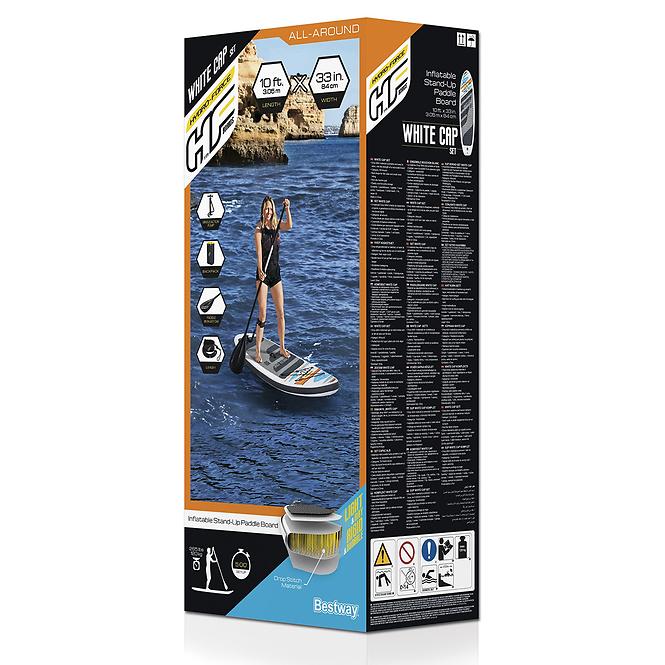 Felfújható készlet paddleboard SUP WHITE CAP SET HYDRO-FORCE 65342 BESTWAY