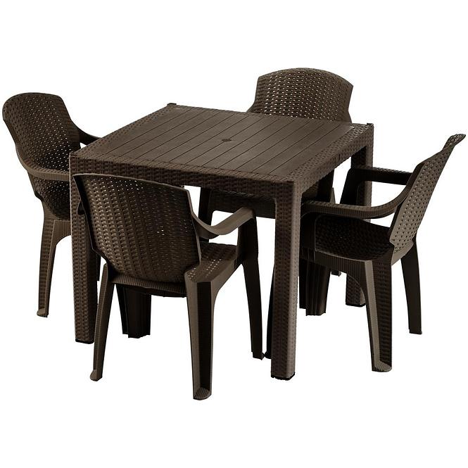Asztal Infinitty barna 90x90 cm,8