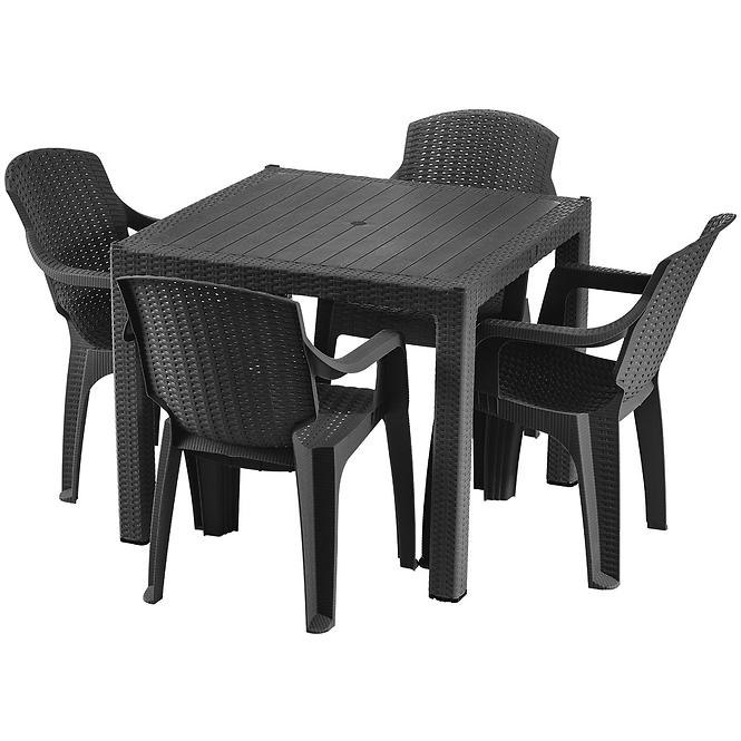 Asztal Infinitty szürke 90x90 cm