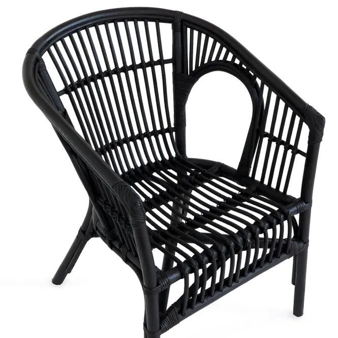 Rattan szék Dion fekete