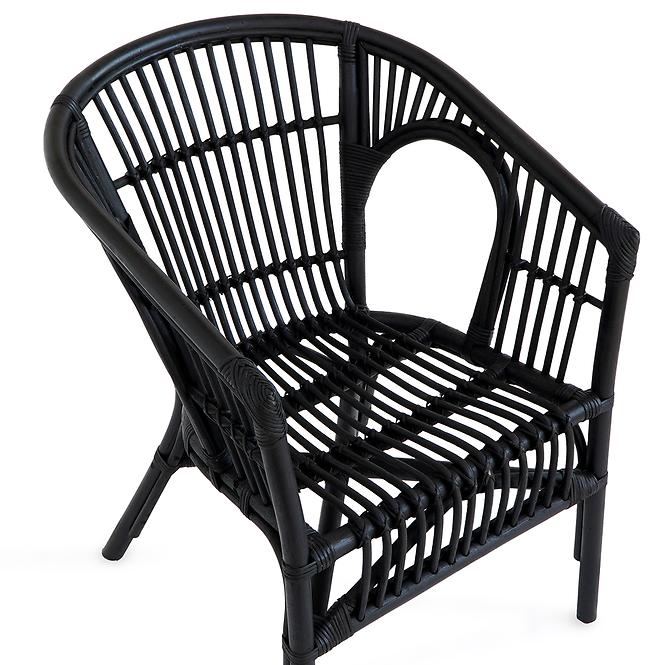 Rattan szék Dion fekete