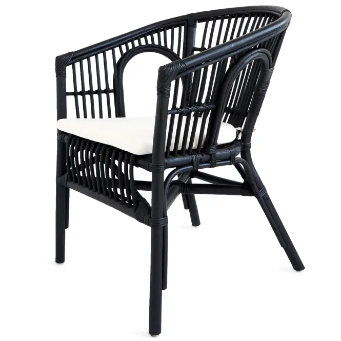 Rattan szék Dion fekete