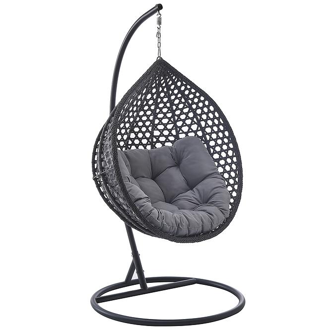 Függőfotel Izeda 2 fekete, ülőpárnával,3