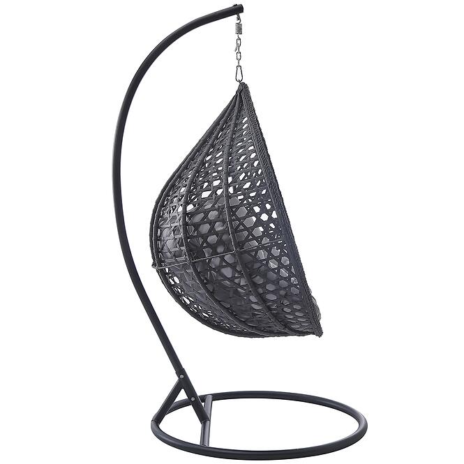 Függőfotel Izeda 2 fekete, ülőpárnával,5