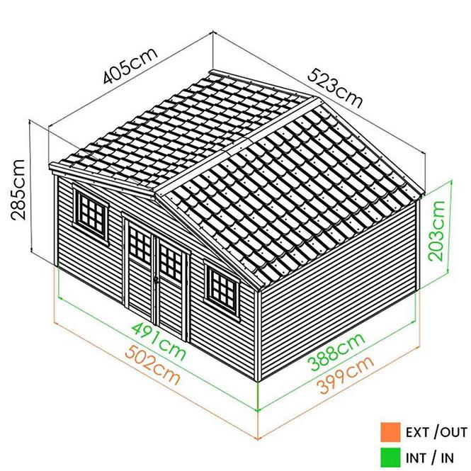 Kerti ház 468x405 cm