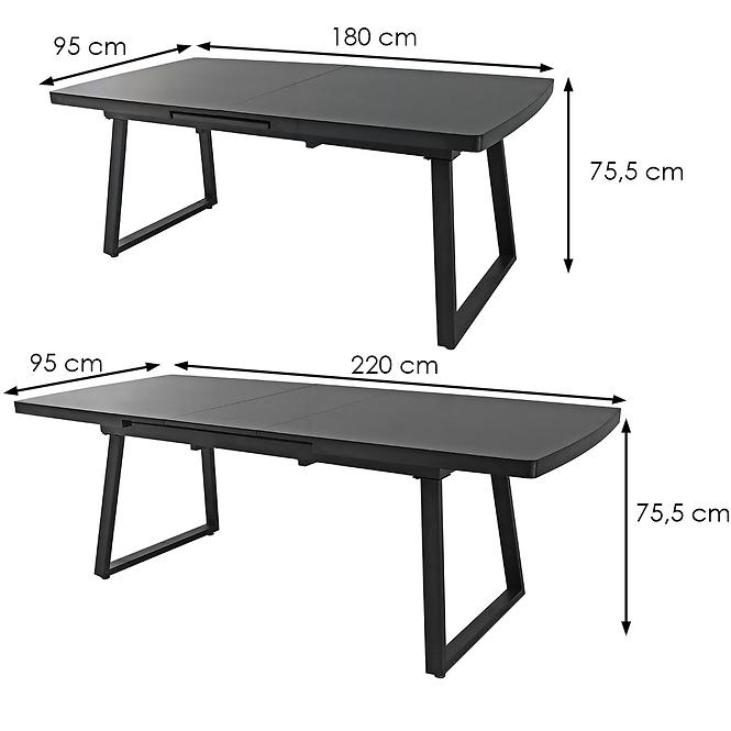Asztal Luton 80094DM fekete