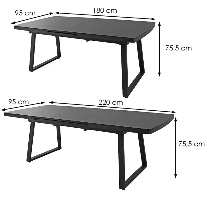 Asztal Luton 80094DM fekete,3