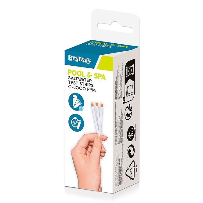 Medence és fürdő sósvíz-tesztcsíkok 58767,3
