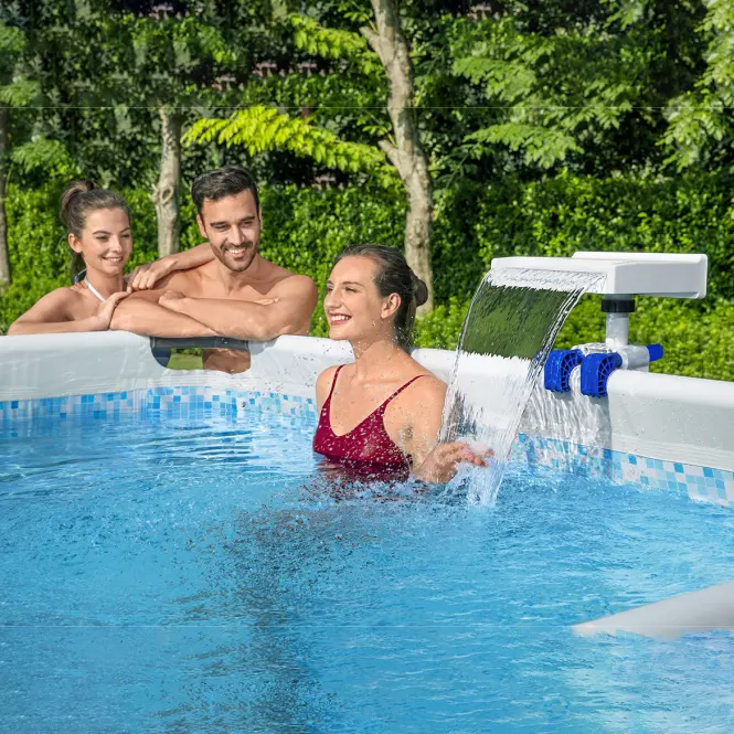 Vízesés medence szökőkút LED 58619