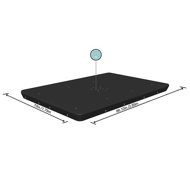 Négyszögletes medencefedél 2.82 X 1.96 M 58442