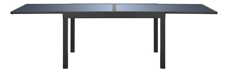 Kihúzható asztal üveglappal XT1331A 135/270x90x75 sötétszürke