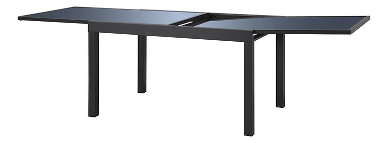 Kihúzható asztal üveglappal XT1331A 135/270x90x75 sötétszürke