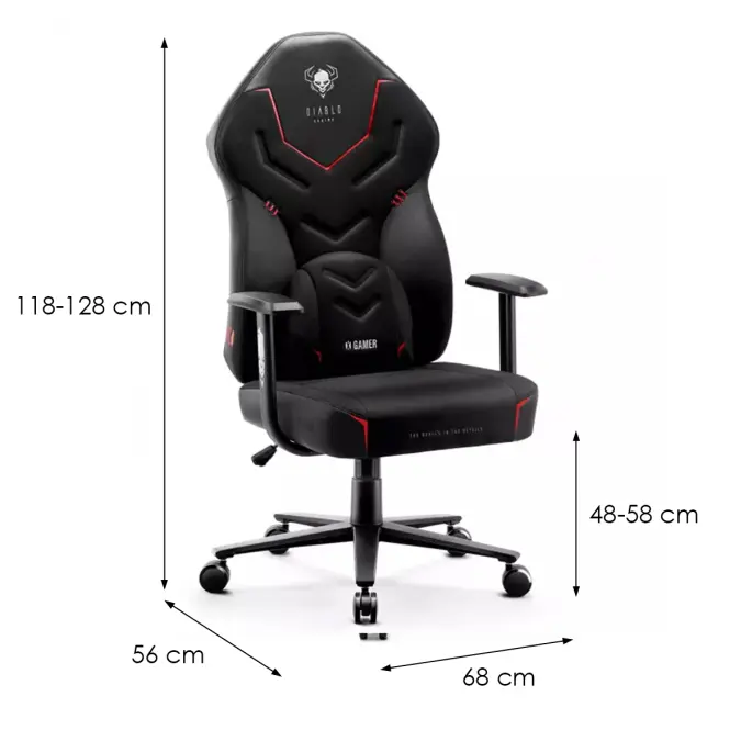 Gamer szék gyerekeknek Diablo X-Gamer 2.0 darl obsidian