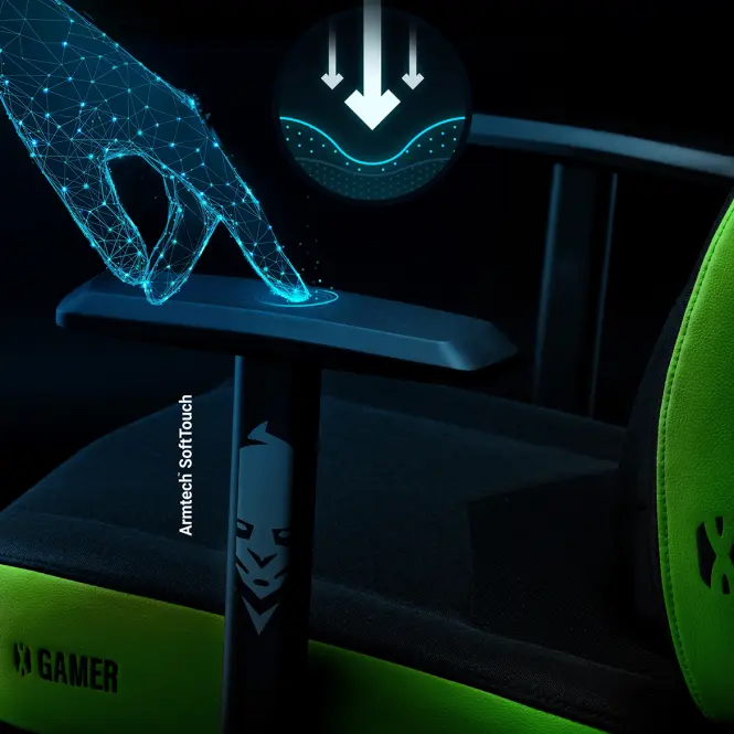 Gamer szék gyerekeknek Diablo X-Gamer 2.0 green emerald