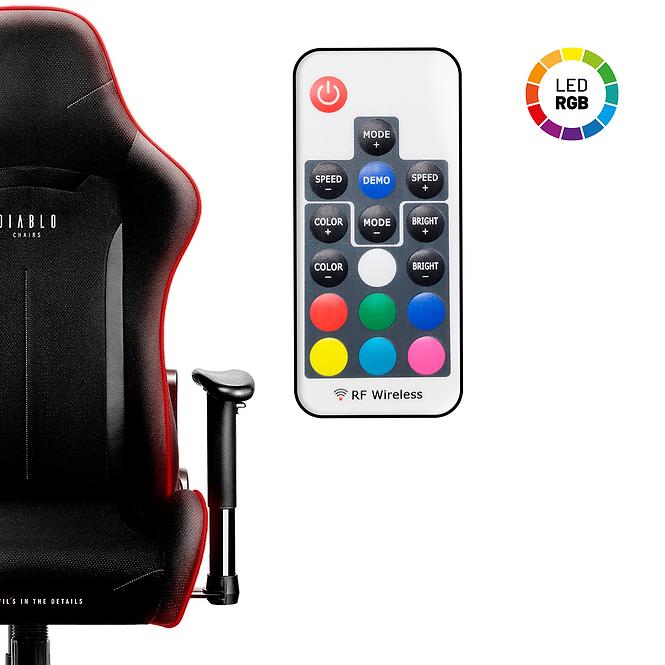 Gamer szék Diablo X-Starter fekete + led