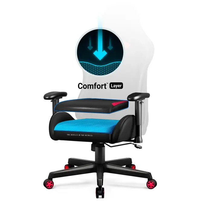 Gamer szék Diablo X-Starter fekete + led