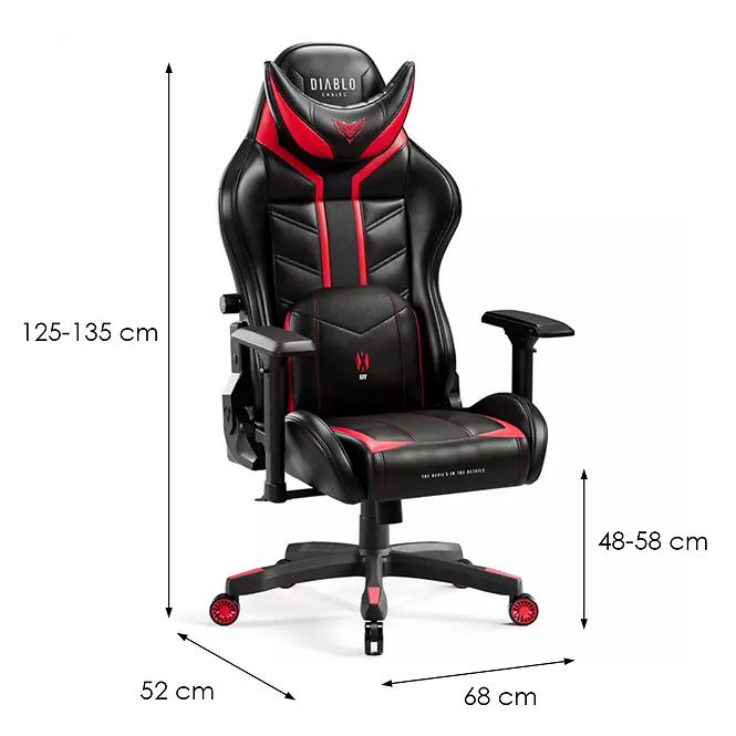 Gamer szék Normal Diablo X-Ray 2.0 fekete/piros