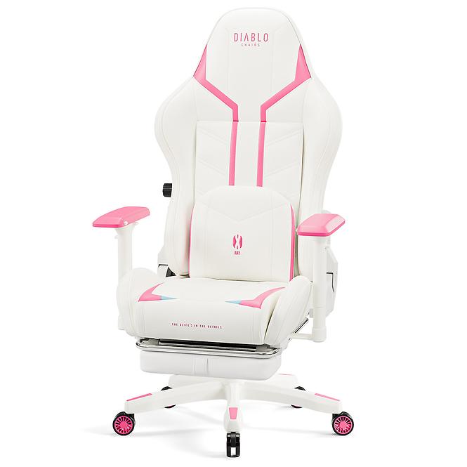Gamer szék Normal Diablo X-Ray 2.0 fehér/rózsaszín
