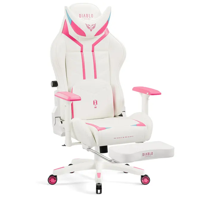 Gamer szék Normal Diablo X-Ray 2.0 fehér/rózsaszín