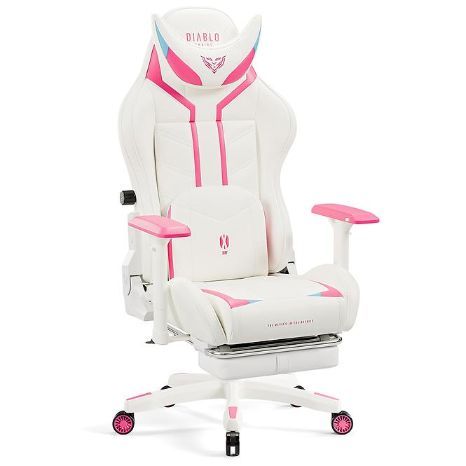 Gamer szék Normal Diablo X-Ray 2.0 fehér/rózsaszín