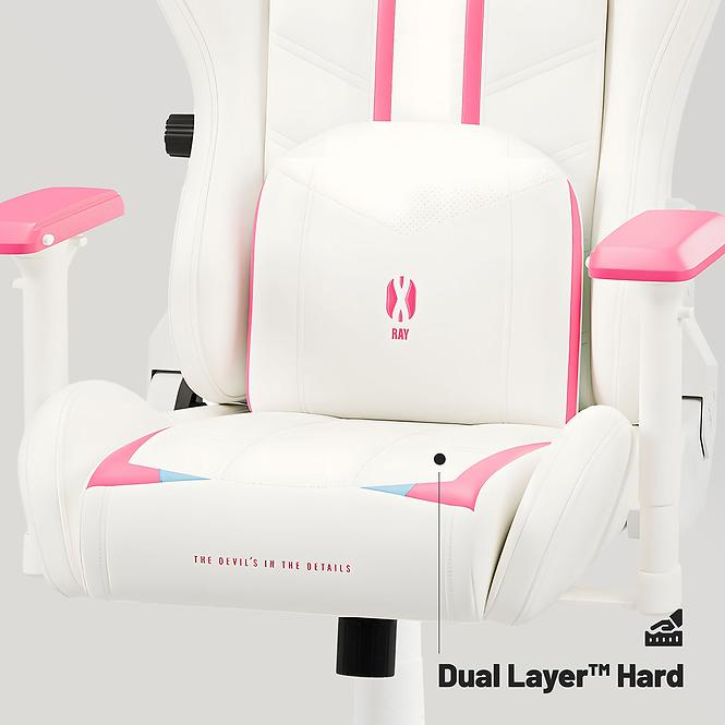 Gamer szék Normal Diablo X-Ray 2.0 fehér/rózsaszín