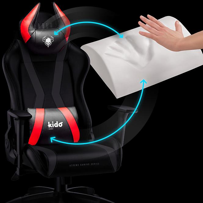 Gamer szék gyerekeknek Diablo X-Horn 2.0 fekete/piros