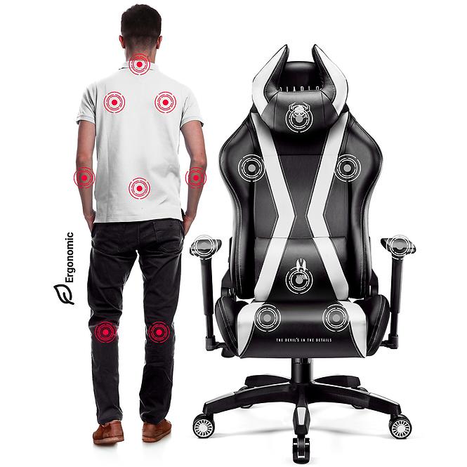 Gamer szék Normal Diablo X-Horn 2.0 fekete/fehér