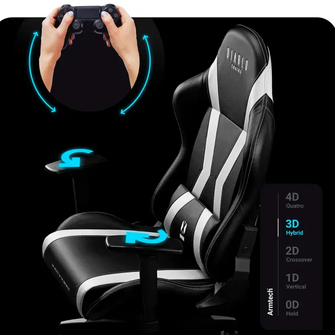 Gamer szék Normal Diablo X-Horn 2.0 fekete/fehér,13