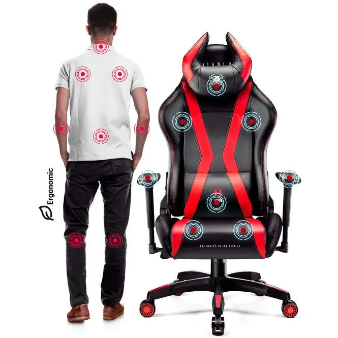 Gamer szék Normal Diablo X-Horn 2.0 fekete/piros