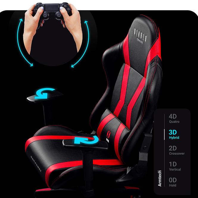Gamer szék Normal Diablo X-Horn 2.0 fekete/piros,19