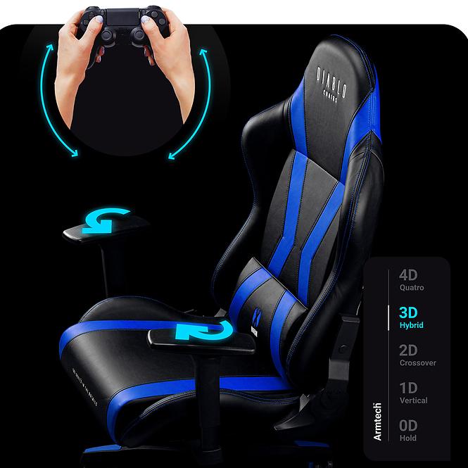Gamer szék Normal Diablo X-Horn 2.0 fekete/kék